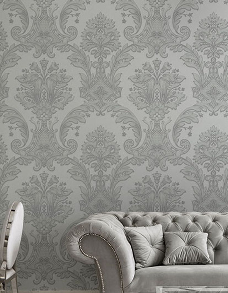 Amara Damask - Silver