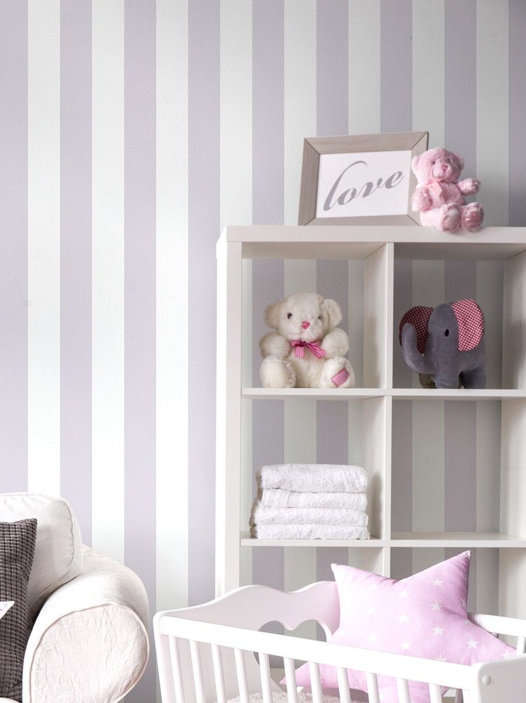 Candy Stripes - Lilac / White