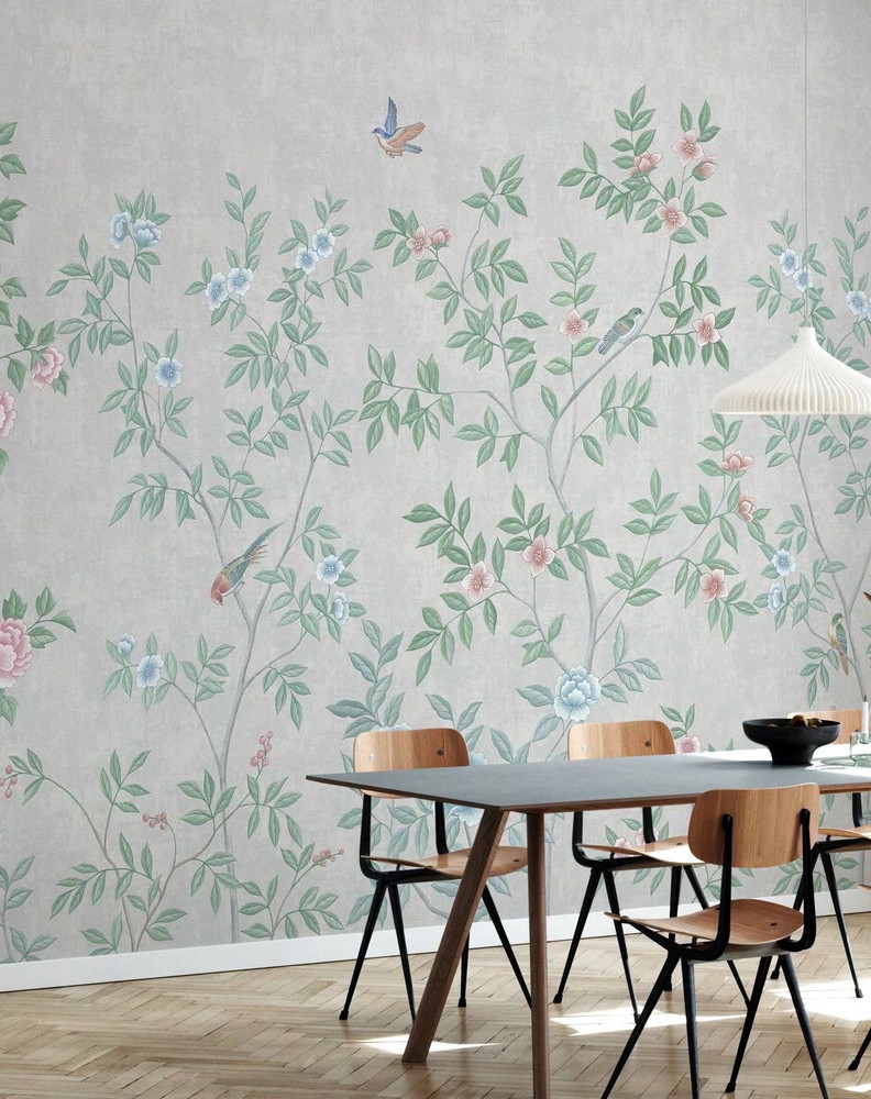 Mural - Delicate Chinoiserie Stone (Per Sqm)