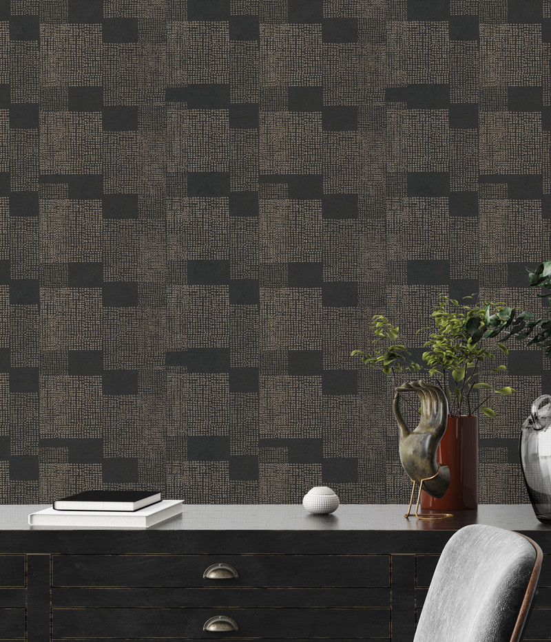 Geo Check - Black / Gold