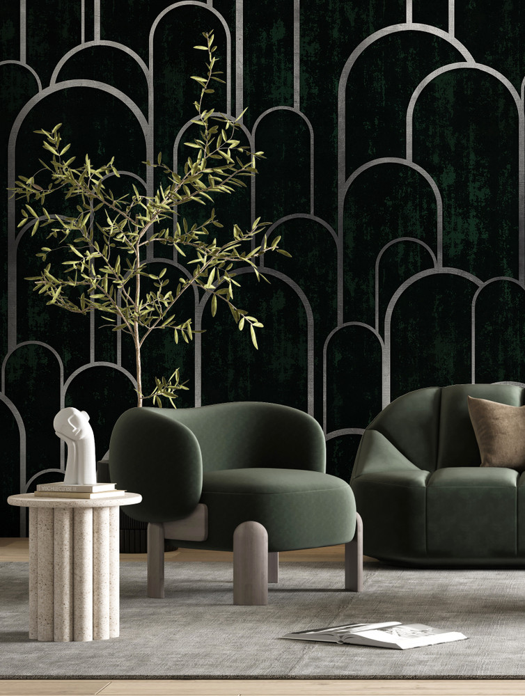 Mural - Arches Forest Green (Per Sqm)