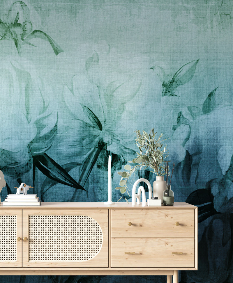 Mural - Vintage Peonies Tide (Per Sqm)