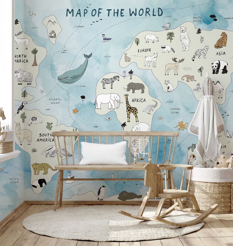 Mural - Map of The World (Per Sqm)