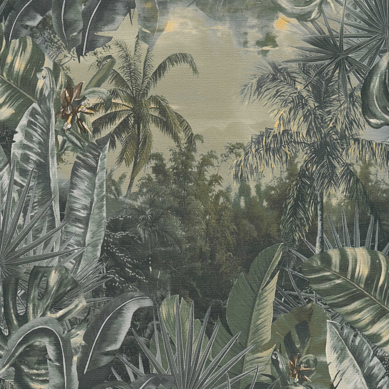 Tropical Garden - Cream / Green