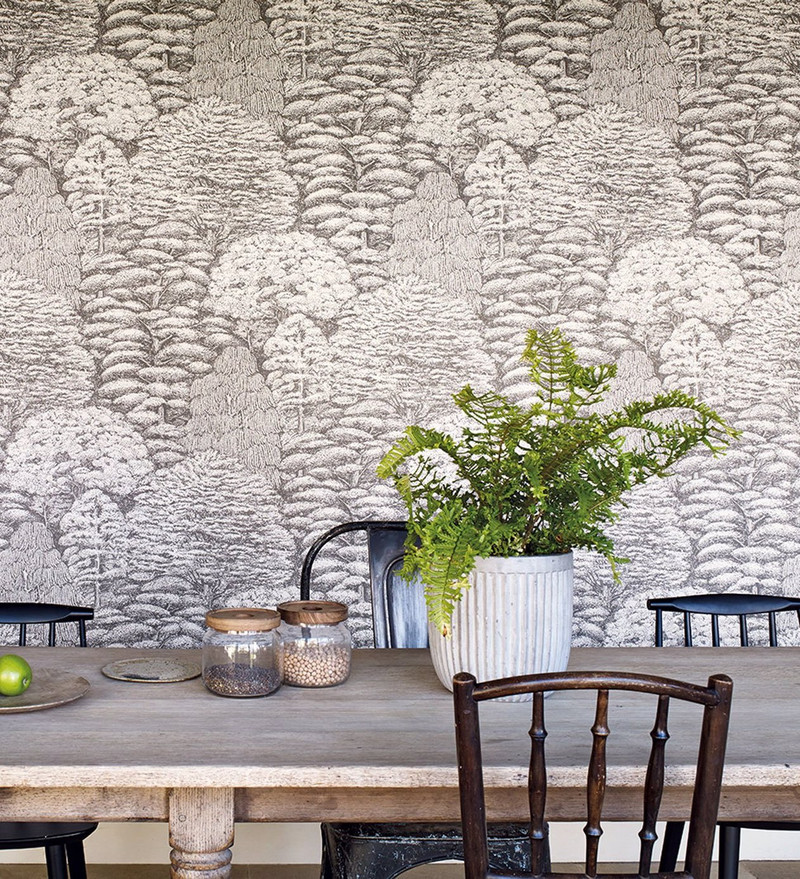 Woodland Toile - Ivory / Charcoal