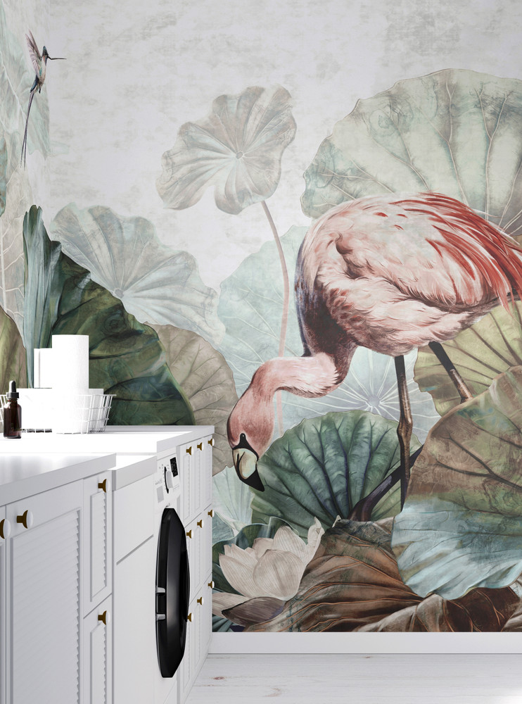 Mural - Royal Flamingo (Per Sqm)