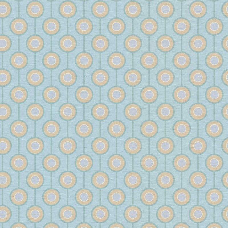 Watercolour Polka Dots by Albany - Blue / Teal - Wallpaper