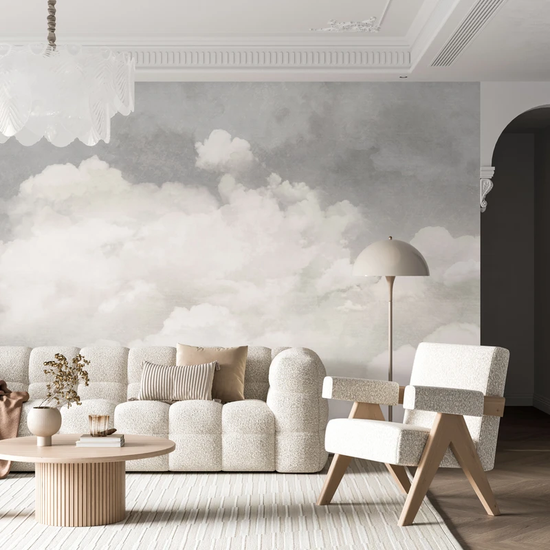 Mural - Greige Clouds (Per Sqm)