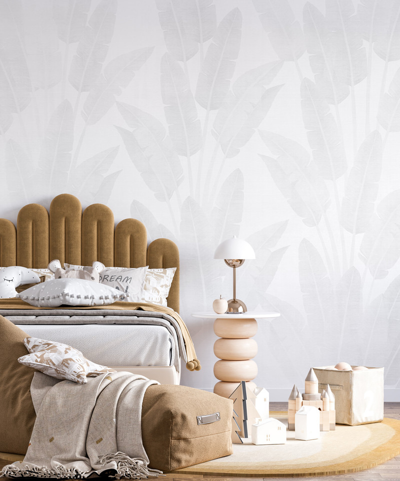 Mural - Palms Soft Grey (Per Sqm)