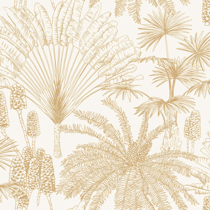 Paradisia - White / Gold (7 Rolls Avail.)