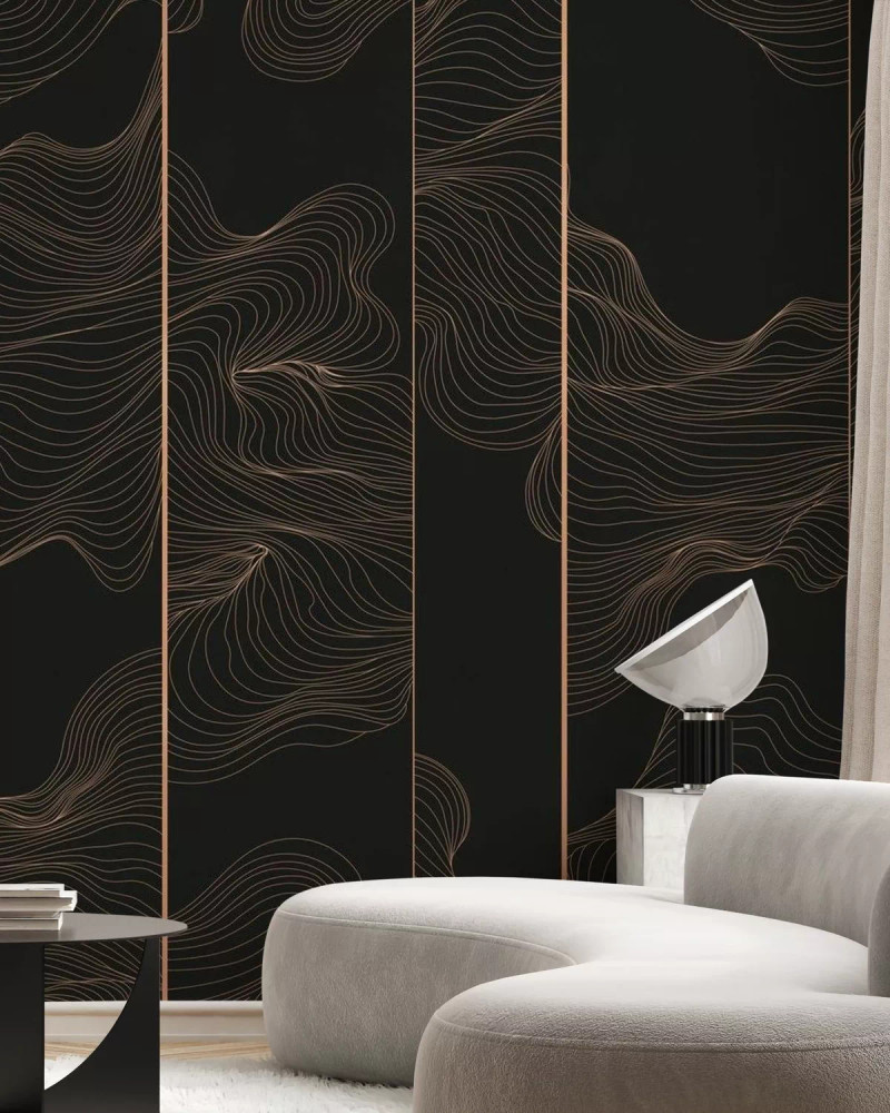 Mural - Illuminated Lines Curved (Per Sqm)