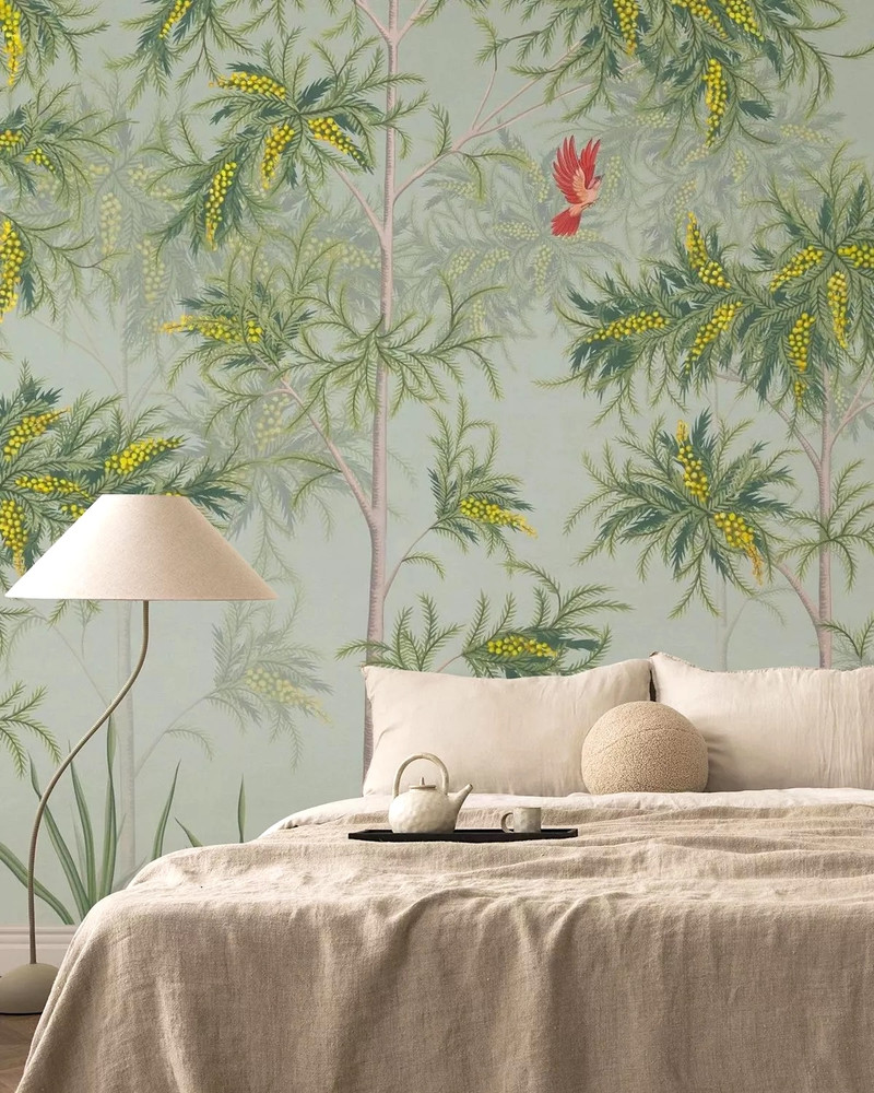 Mural - Feathered Grove Blue (Per Sqm)