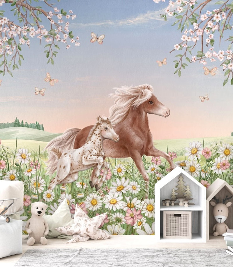 Mural - Happy Horses (Per Sqm)