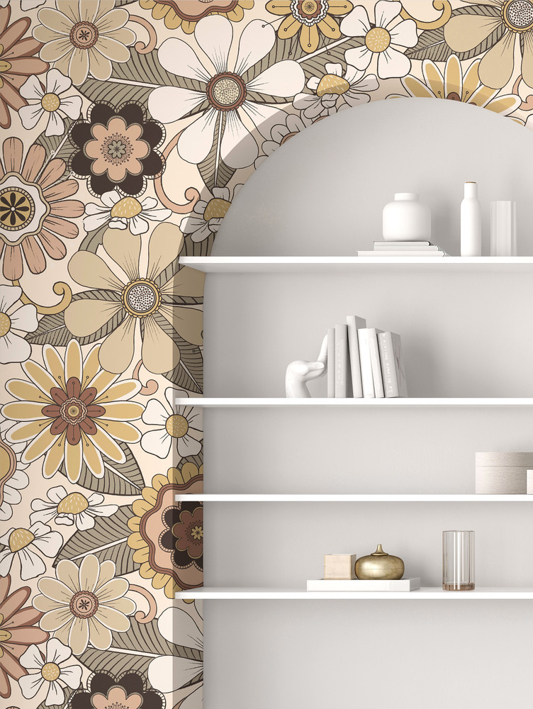 Mural - Retro Floral (Per Sqm)
