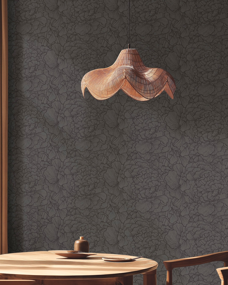 Delicate Petals - Black Metallic