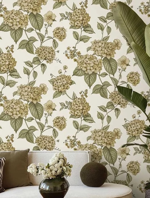 Hortensia - Ochre / Green