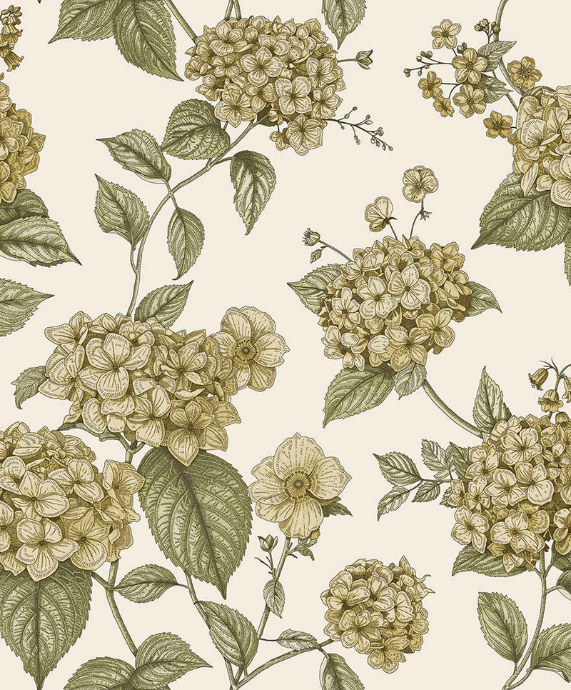 Hortensia - Ochre / Green
