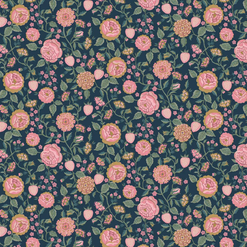 Strawberry Garden - Navy