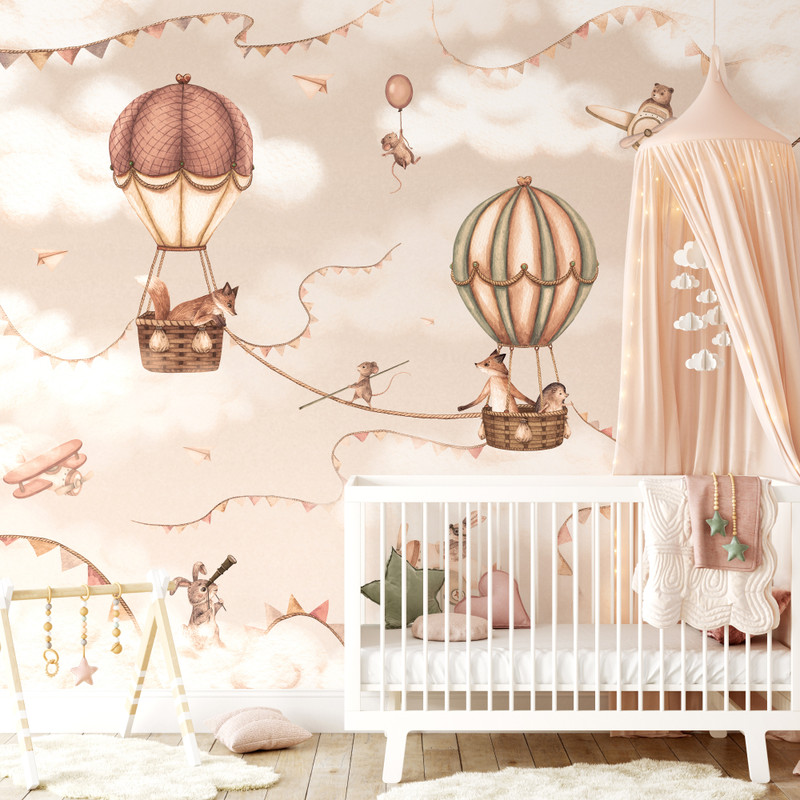 Mural - Animal Aviation Peach (Per Sqm)