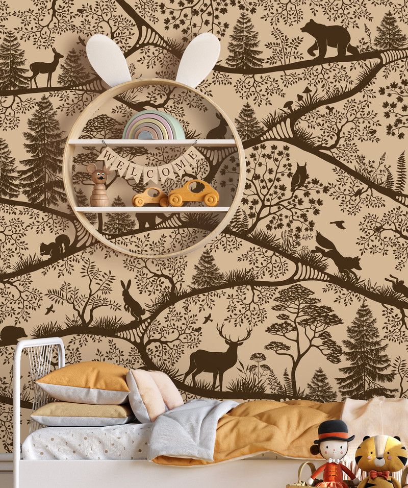 Mural - Nordic Nature Beige Brown (Per Sqm)