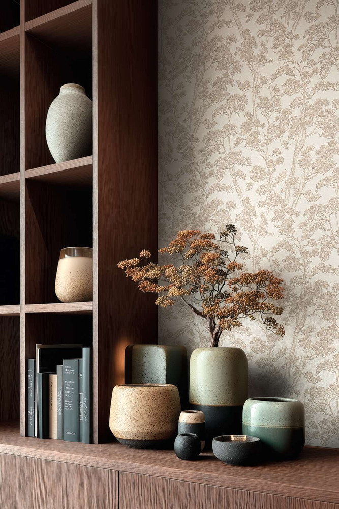 Rococo - Taupe / White