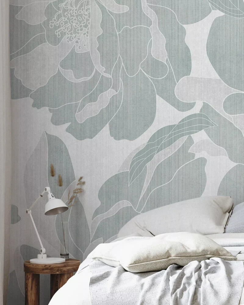 Mural - Peonies Garden Pistachio (Per Sqm)