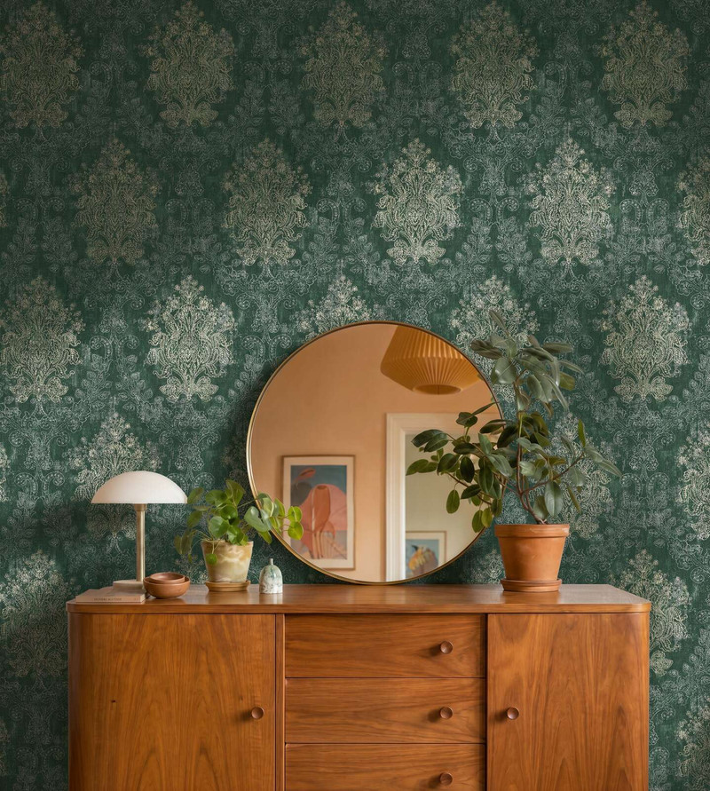 Gilded Damask - Green