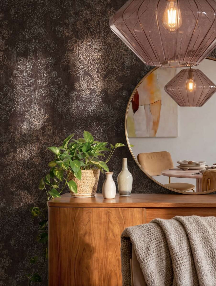 Gilded Damask - Brown
