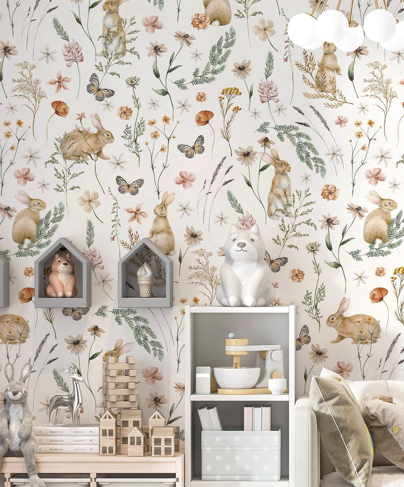 Mural - Country Rabbits (Per Sqm)