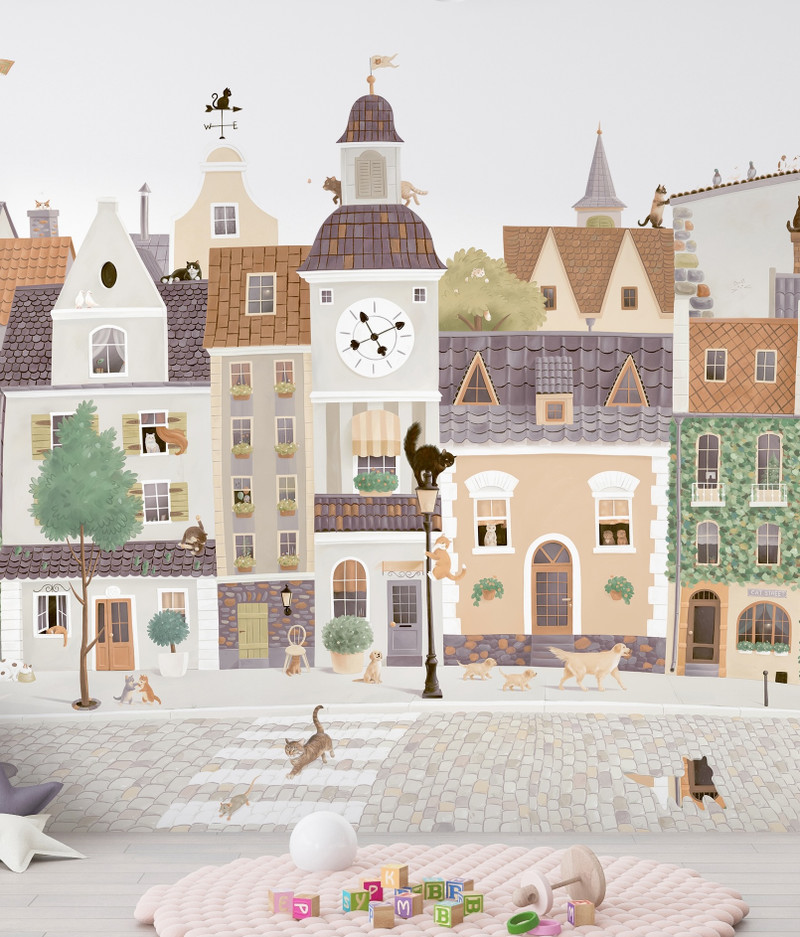 Mural - Village Cats (Per Sqm)