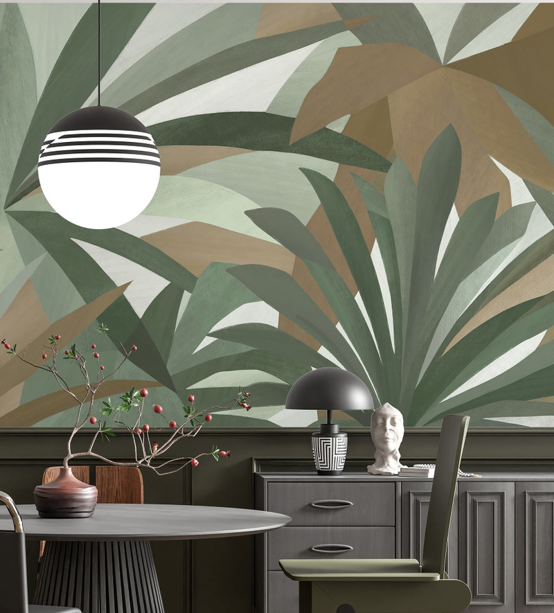 Mural - Paint Palms Green (Per Sqm)