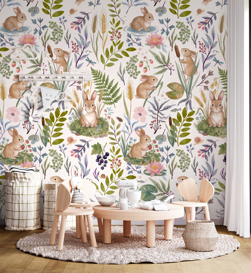 Mural - Secret Bunny Garden (Per Sqm)