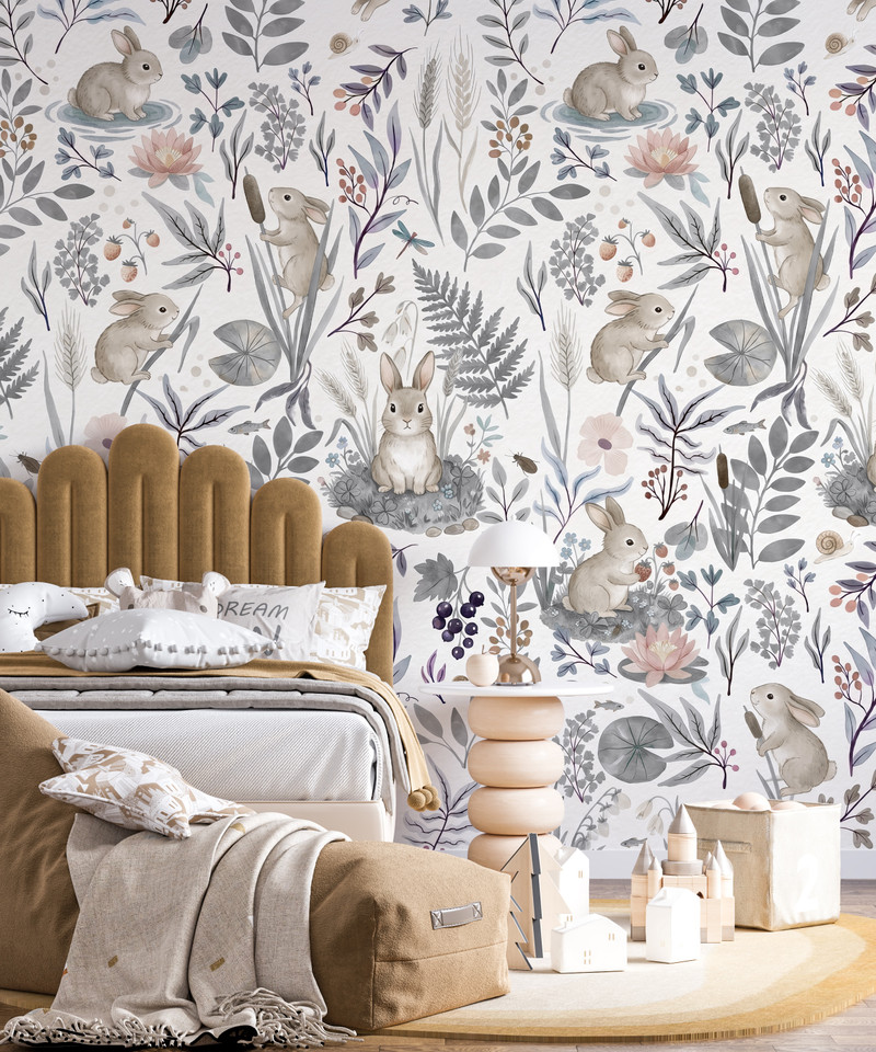 Mural - Secret Bunny Garden 3 (Per Sqm)
