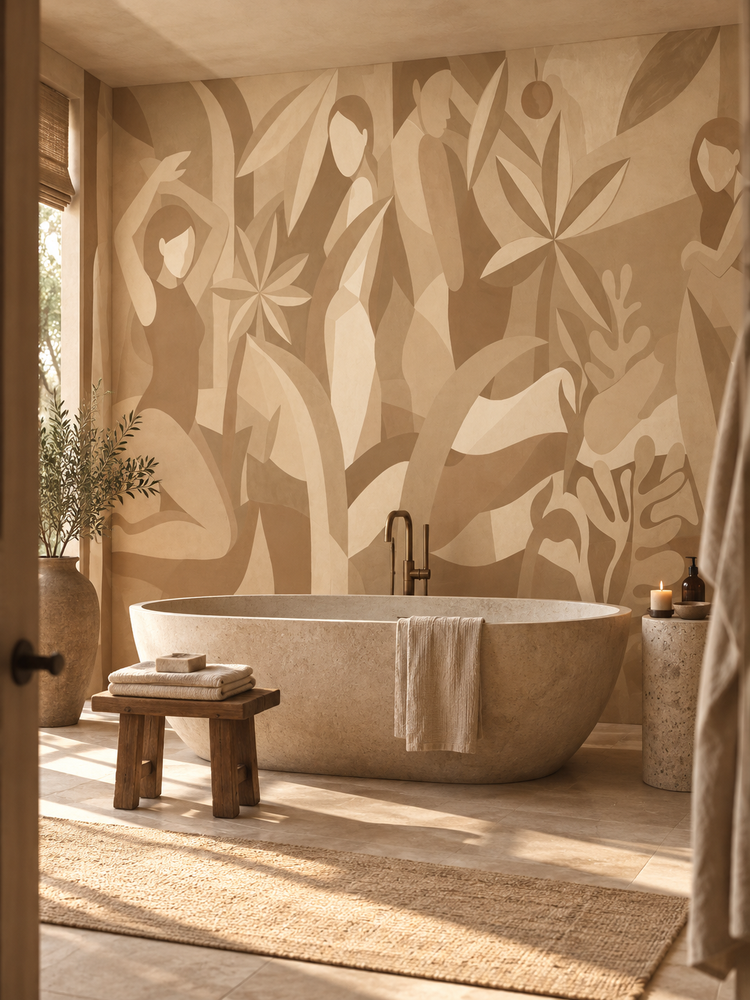 Mural - Amber Muse Sepia (Per Sqm)