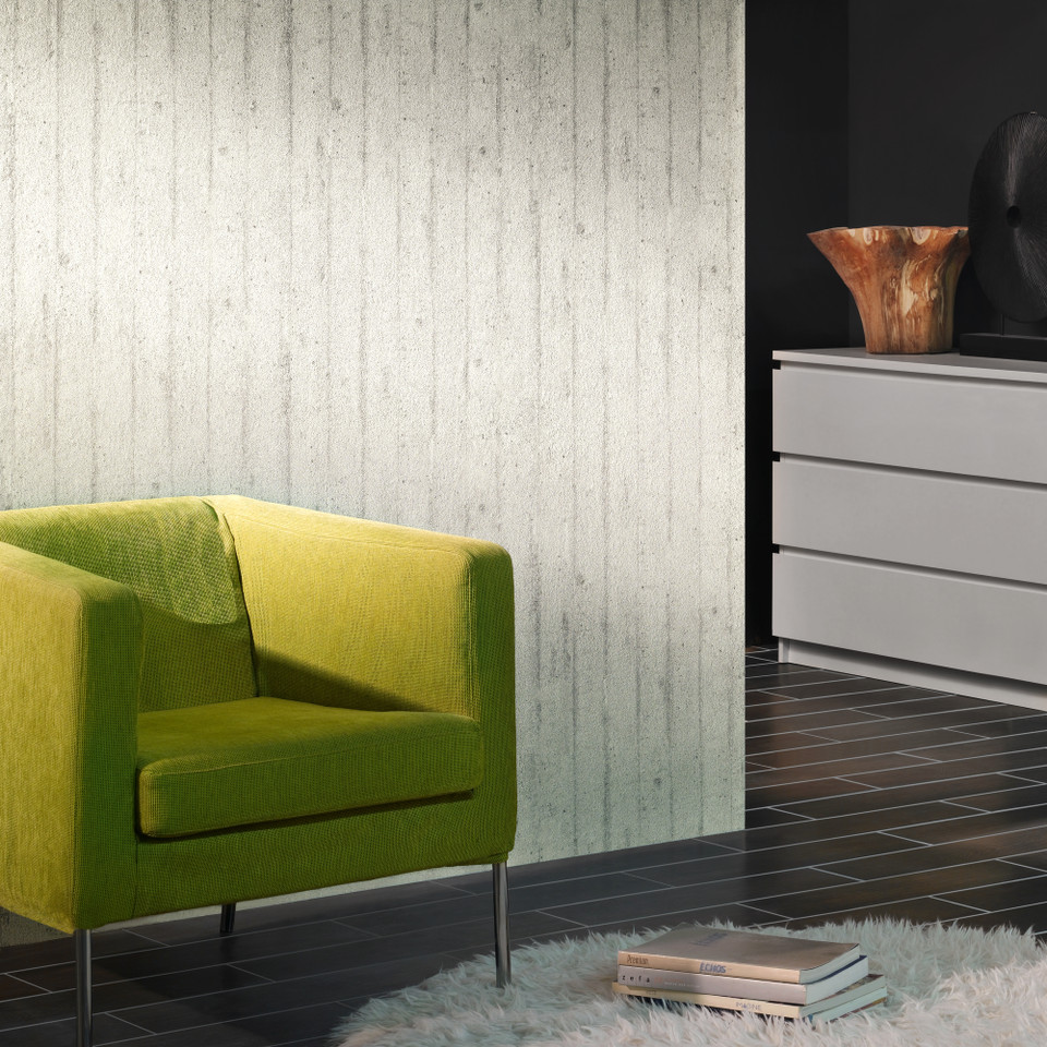 Industrial Textured Grey Wallpaper AS Creation Concrete Look