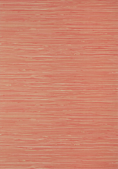 Plain Faux Grasscloth Coral Vinyl Wallpaper | Thibaut St. Thomas