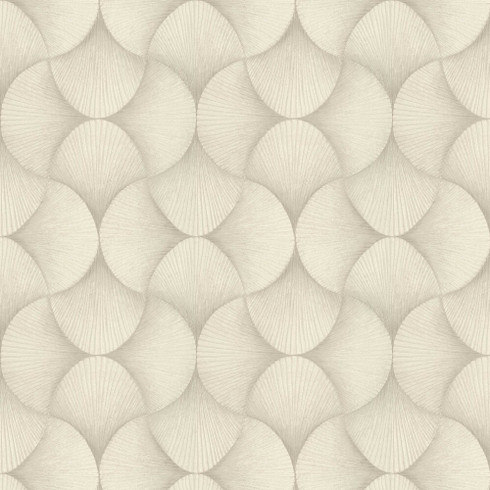 Abstract Geometric Platinum Vinyl Wallpaper | Shell Fan
