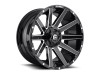 Fuel Off-Road D615 Contra Wheel Set, 22x12" -43mm, Gloss Black Milled :: 2014-2018 Silverado 1500