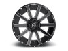 Fuel Off-Road D615 Contra Wheel Set, 22x12" -43mm, Gloss Black Milled :: 2014-2018 Silverado 1500