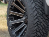 Fuel Off-Road D615 Contra Wheel Set, 22x12" -43mm, Gloss Black Milled :: 2014-2018 Silverado 1500