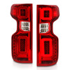 ANZO Sequential LED Taillights, Red Lens, Chrome Housing :: 2019-2021 Silverado 1500