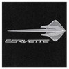 Lloyd 2pc Ultimat Floor Mats, Black w/ Silver C7 Stingray Emblem & "Corvette" Logo :: 2014-2019 C7 Corvette