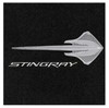 Lloyd 2pc Ultimat Floor Mats, Black w/ Silver C7 Stingray Emblem & "Stingray" Logo :: 2014-2019 C7 Corvette