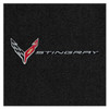 Lloyd 2pc Ultimat Floor Mat, Black w/ Silver C8 Corvette Flag Logo & "Stingray" :: 2020-2023 C8 Corvette