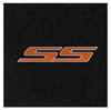 Lloyd Ultimat Trunk Mat, Black Mat w/ Orange SS Logo :: 2016-2023 Camaro Convertible