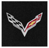 Lloyd Ultimat Trunk Mat,  Black w/ Silver C7 Corvette Flag Logo :: 2014-2019 C7 Corvette