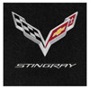 Lloyd Ultimat Trunk Mat,  Black w/ Silver C7 Corvette Flag and "Stingray" Logo :: 2014-2019 C7 Corvette