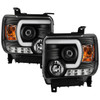 Spyder Signature Series Projector Headlights w/ Factory Daytime Running Lights, Black :: 2014-2018 GMC Sierra 1500, 2500HD & 3500HD