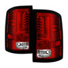 Spyder LED Tail Lights, Red Lens and Chrome Housing :: 2014-2018 GMC Sierra 1500, 2015-2019  GMC Sierra 2500HD/3500HD