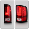 Spyder LED Tail Lights, Red Lens and Chrome Housing :: 2014-2018 GMC Sierra 1500, 2015-2019  GMC Sierra 2500HD/3500HD